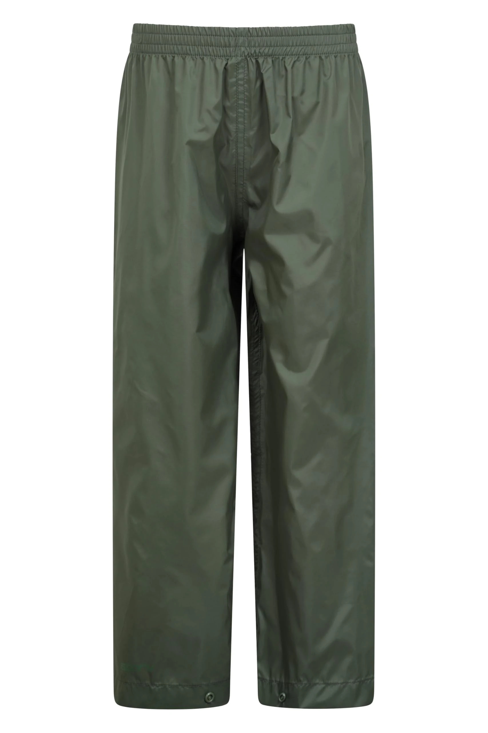 Mountain Warehouse Pakka Kids Waterproof Over Trousers - Taped Seams Rain Pants, Lightweight, Rip-Stop, Packaway Bag - for Autumn Winter, Walking, Travelling Khaki Kids Size 2-3 Years