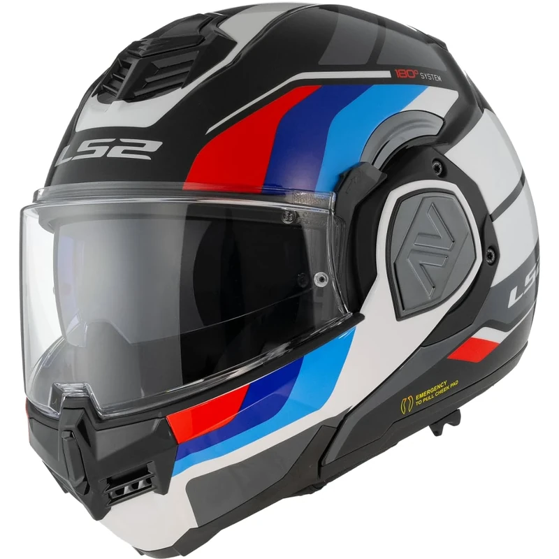 LS2 FF906 Advant Modular 180° Flip Front Dual Visor Full Face Motorbike Helmet Sport. ECE 22.06 Certified. Complete With Pinlock and Luxury Camo Backpack Style Carry Bag. (XS)