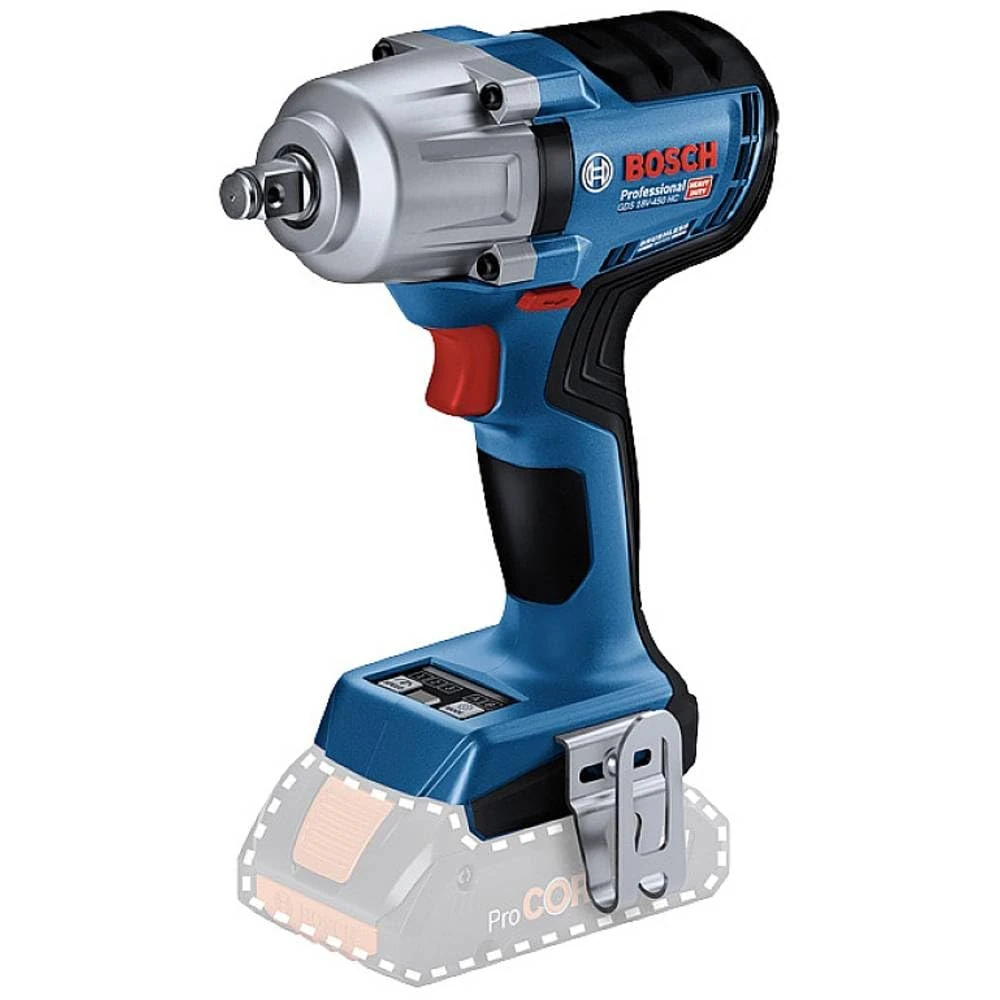 Bosch Professional 18V System Cordless Impact Driver GDS 18V-450 HC (tightening torque 450 Nm, breakaway torque 800 Nm, incl. GCY 42 Bluetooth Low Energy Module, L-BOXX, without battery/charger)