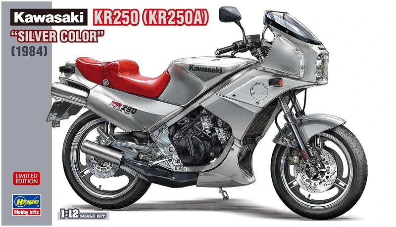 Hasegawa 1/12 Kawasaki KR250 (KR250A) Silver Plastic Model 21747 - Image 1