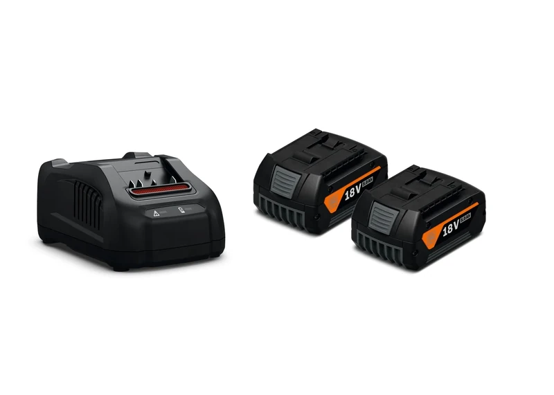 FEIN GBA 18 V 5.0 Ah AS battery starter set | 2 x lithium-ion batteries with GAL 1880 HP quick charger for batteries with 18 V AMPShare or Bosch Professional connector. - Image 1