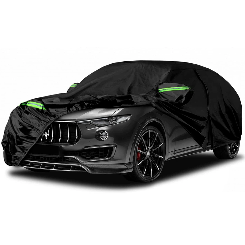 Waterproof Car Covers Replace for 2016-2024 Maserati Levante, 6 Layers All Weather Custom-fit Car Cover with Zipper Door & Windproof Bands for Snow Rain Dust Hail Protection (Levante)