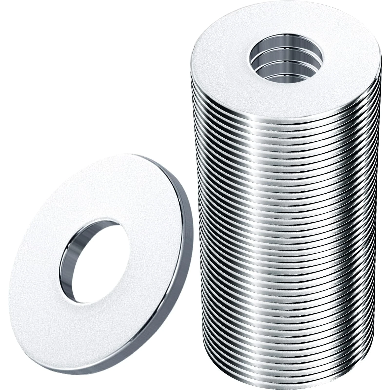 DKBT 120 Pieces M4 Washers Penny Washers M4X12mm A2 304 Stainless Steel Washer Plain Metal Flat Repair Round for Screws Bolts Nuts