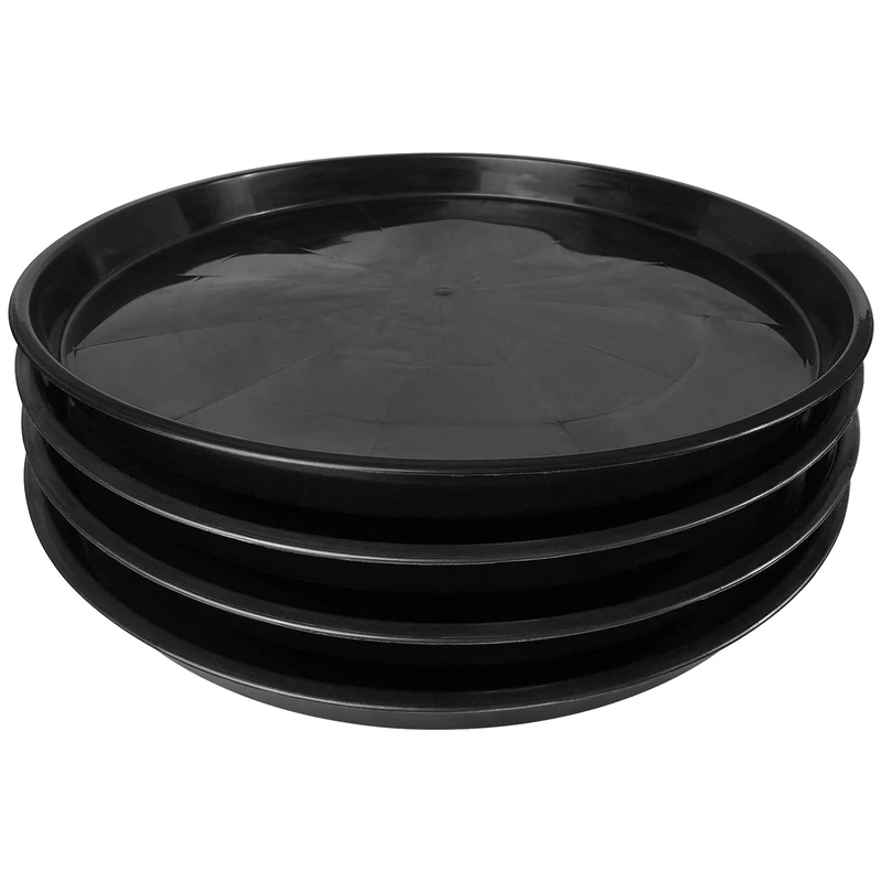 DUNPUTE Plant Saucer 16 18 20 22 Inch, 4 Pack Heavy Duty Large Plant Tray for Planter Pot, Plastic Flower Pot Saucers Drip Water Trays for Indoors and Outdoors (22 Inch)