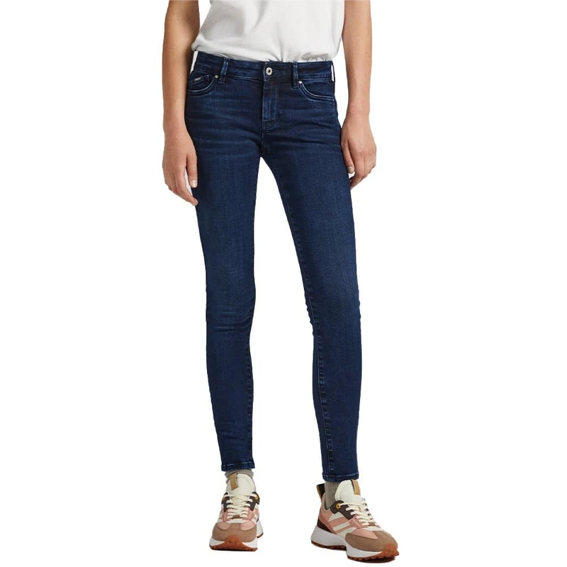 Pepe Jeans Women's Pixie Jeans, Blue (Denim-xv7), 24W / 32L