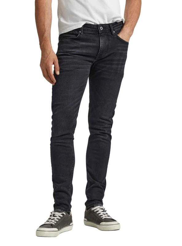 Pepe Jeans Men's Finsbury Jeans, Black (Denim-xv1), 28W / 34L