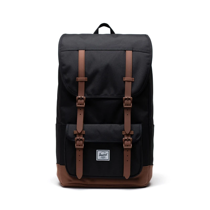HERSCHEL 11038-02462 LITTLE AMERICA PRO Gym Bag Unisex Adult BLACK/SADDLE BROWN Size Unica
