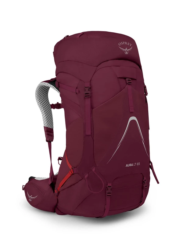 Osprey Aura AG LT 65 Womens Backpacking Backpack Antidote Purple WM/L