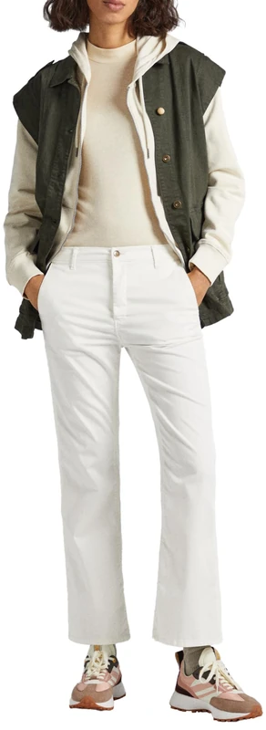 Pepe Jeans Women's Lula Pants, White (White), 29W / 28L