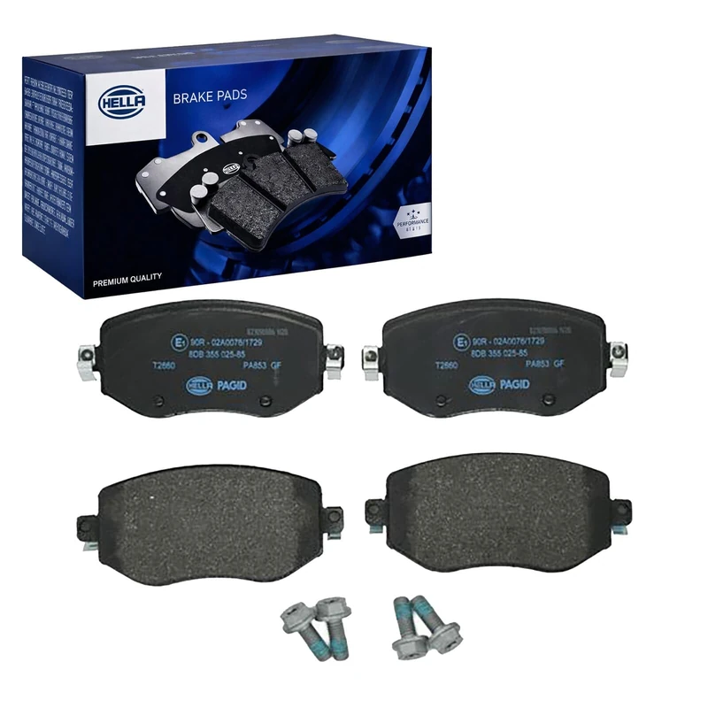 HELLA 8DB 355 025-851 Brake pad set - with acoustic wear warning - T2660 - for e.g. RENAULT