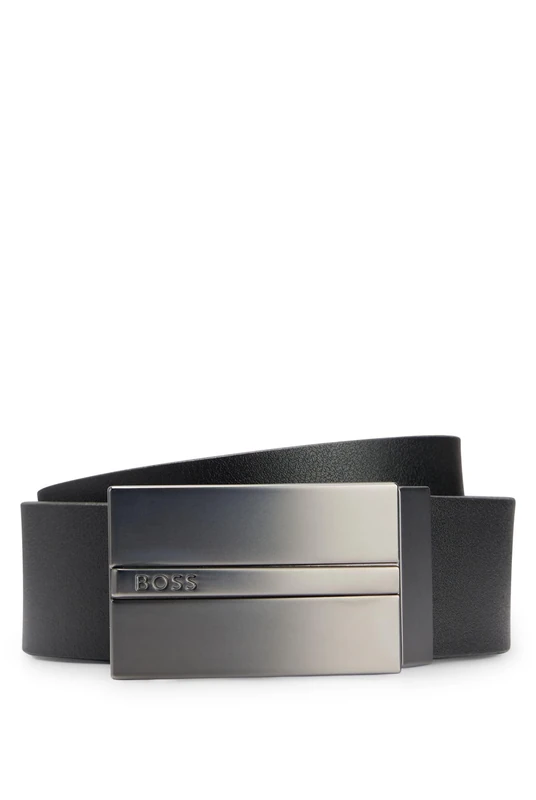 BOSS Mens Geddy-Soft Gb35 Reversible belt in Italian leather with pin and plaque buckles