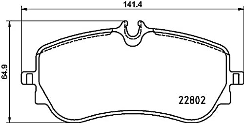 HELLA 8DB 355 037-751 Brake pad set - prepared for wear warning indicator - T2733 - for e.g. MAN/VOLKSWAGEN