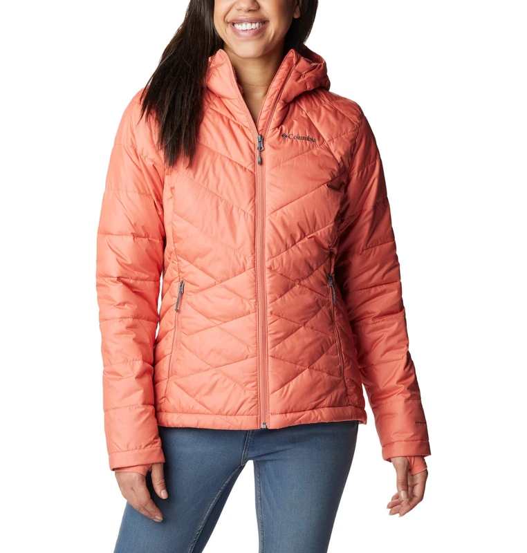 Columbia Women's Heavenly Hooded Puffer Jacket, Faded Peach, S