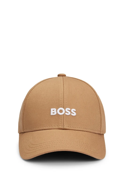 BOSS Kids Cotton Logo Baseball Cap Beige Mens