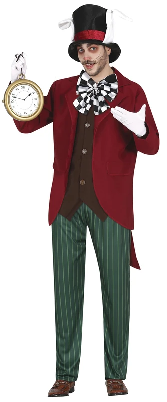 FIESTAS GUIRCA Rabbit Hatter Fancy Dress Bunny Costume for Men Size L