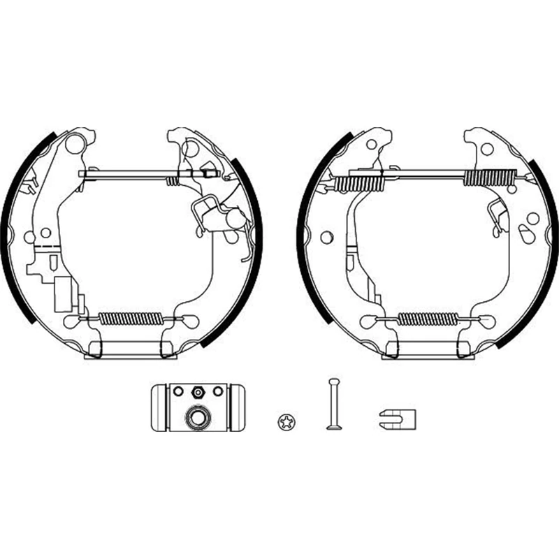 HELLA 8DB 355 038-181 Brake Shoe Set - R1386 - for e.g. FIAT - Image 1
