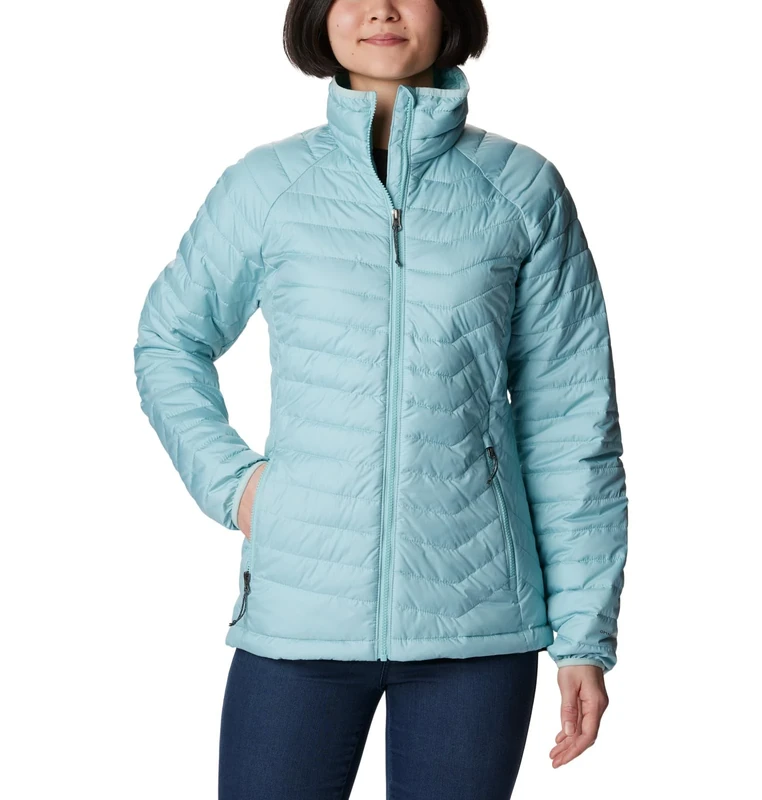 Columbia Women's Powder Lite Jacket, Puffer Jacket, Aqua Haze, Size S