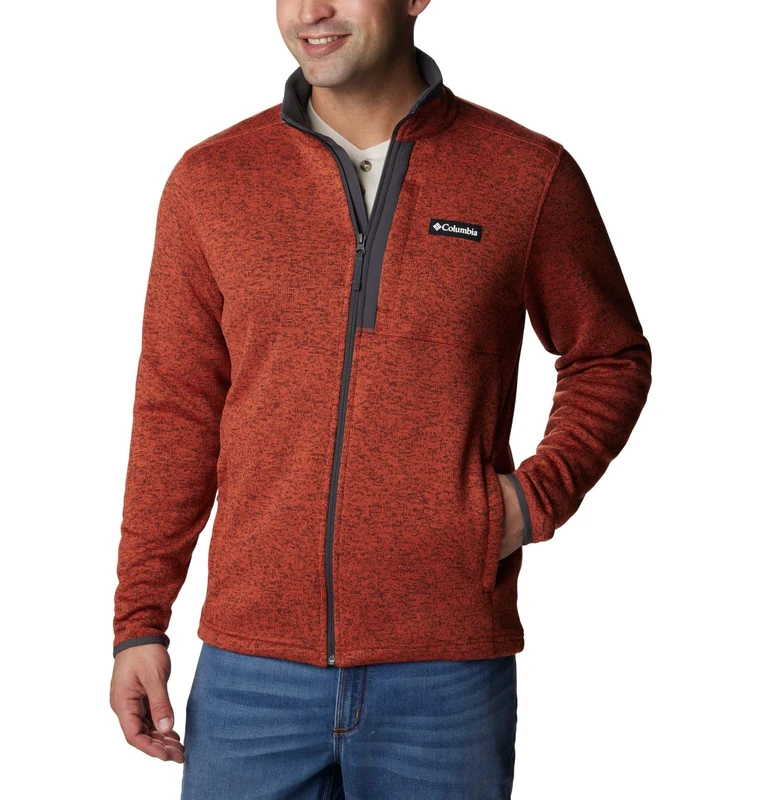Columbia Men's Sweater Weather™ Full Zip Jacket, Warp Red Heather,
