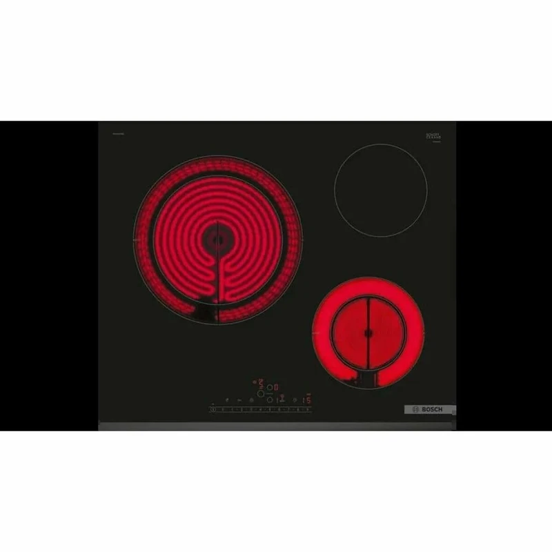 Bosch PKK631FP8E ENCIMERA VITROCERÁMICA ENCASTRABLE 60 CM. 3 ZONAS COLOR BLACK/BISEL DELANTERO DIRECTSELECT AREA OF 28 CM.