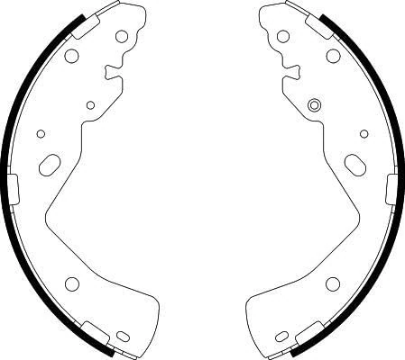 HELLA 8DB 355 038-211 Brake Shoe Set - H1865 - for e.g. FORD