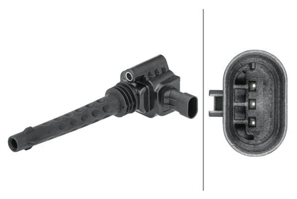 HELLA 5DA 358 168-541 Ignition Coil - 12V - 3-pin connector - Flush-Fitting Pencil Ignition Coils - Bolted