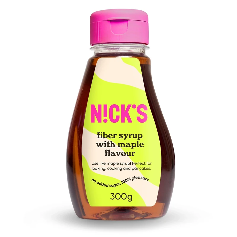 NICKS Fiber Syrup with Maple flavor (300g) Sugar Alternative Keto Sweetener No Added Sugar, Gluten Free