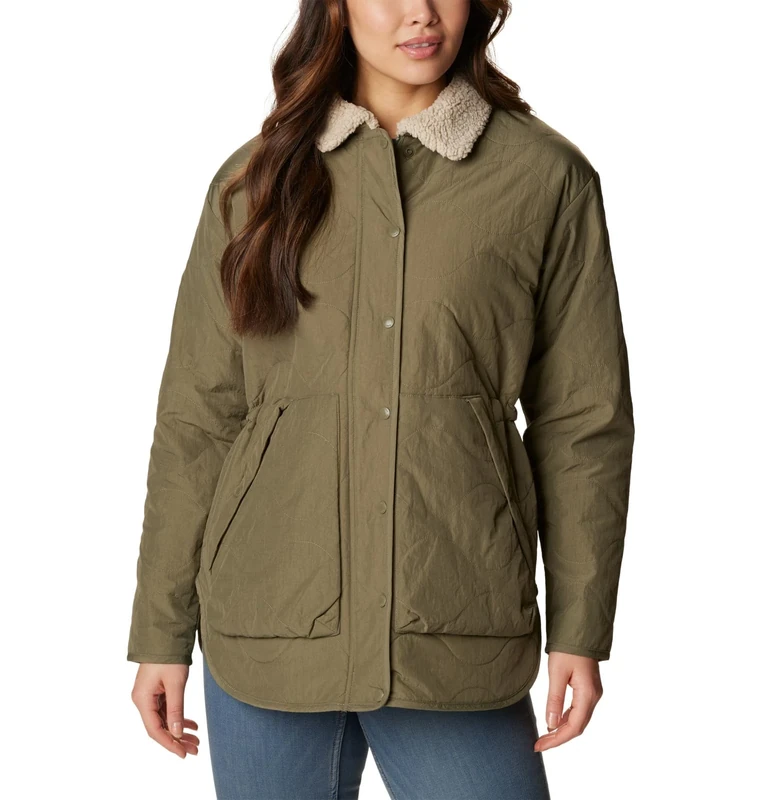 Columbia Women's Birchwood Quilted Jacket, Green, S - Image 1