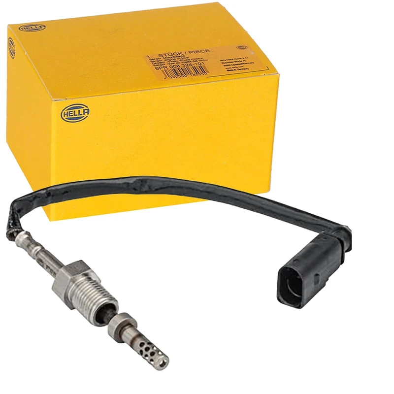 HELLA 6PT 358 181-591 Sensor, exhaust gas temperature - 2-pin connector - Bolted - Cable: 175mm