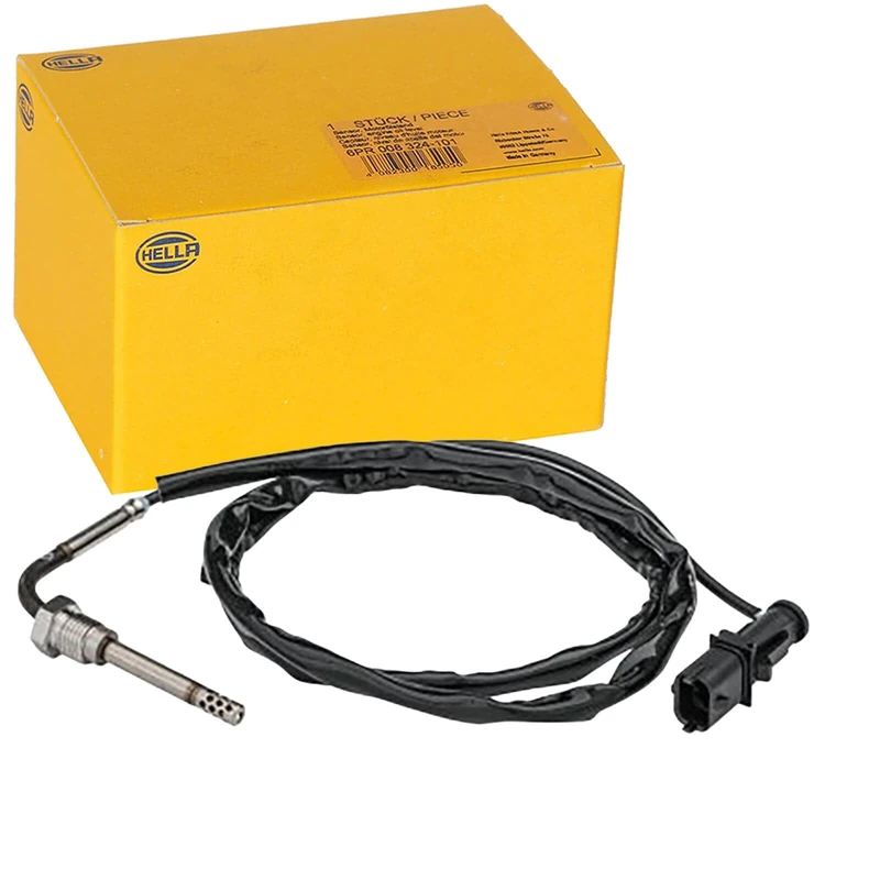 HELLA 6PT 358 181-451 Sensor, exhaust gas temperature - 2-pin connector - Bolted - Cable: 1100mm