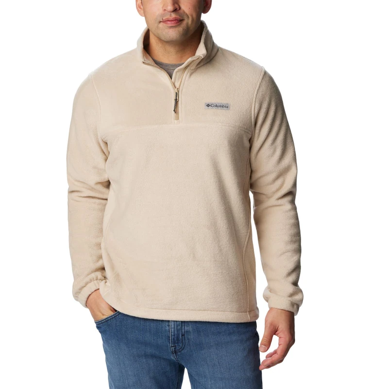 Columbia Men's Steens Mountain Half Zip Fleece Pullover, Ancient Fossil, XL