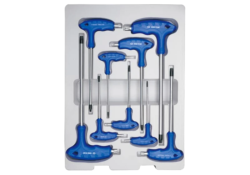 KING TONY 22309TR Set De Wrenchs Torx Con Mango En L for DIYers & Professionals, Built for Repair and Installation tasks