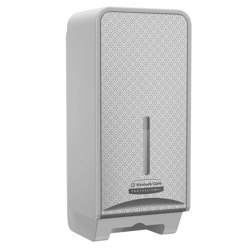 Kimberly-Clark Professional ICON Folded Toilet Paper Dispenser (53659), with Silver Mosaic Design Faceplate; 1 Dispenser and Faceplate per Case