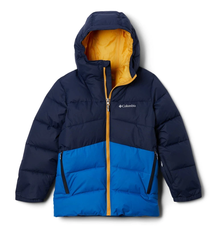 Columbia Boy's Arctic Blast Jacket, Ski Jacket, Collegiate Navy/Bright Indigo, Size XL