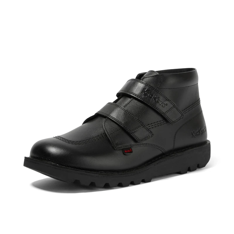 Kickers Mens Kick Hi Vel | Extra Durable Comfortable Easy Fasten Ankle Boot, Black, 11 UK