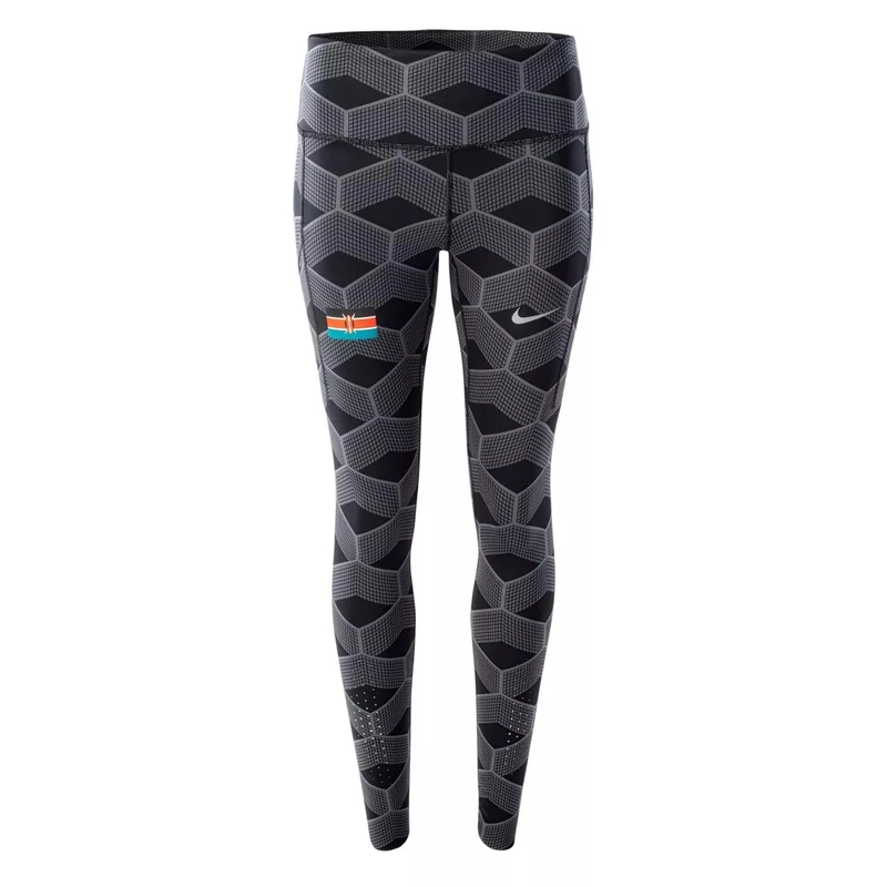 Nike CV0388-068 W NK Kenya Epic LUX TGHT Leggings Women's Iron Grey/(Reflective SILV) Size XS