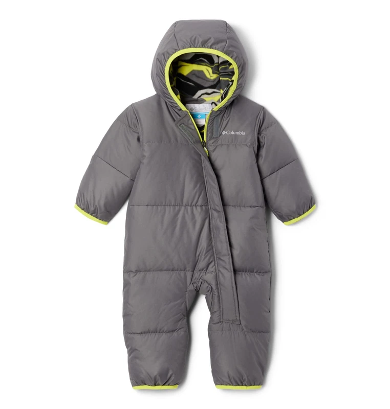 Columbia Unisex Kids Snuggly Bunny Bunting, Snowsuit Romper, City Grey, Size 3/6