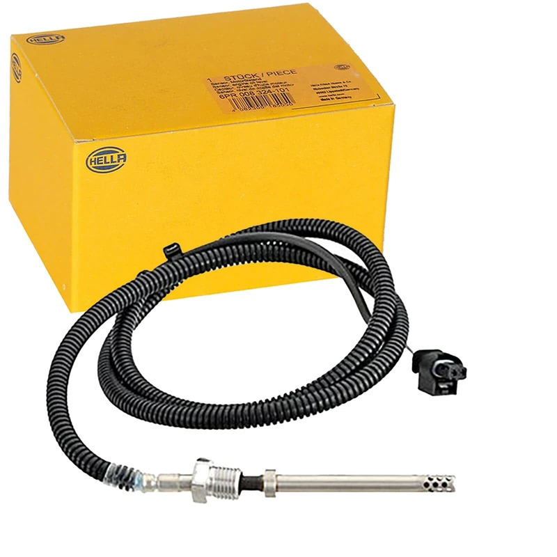 HELLA 6PT 358 181-731 Sensor, exhaust gas temperature - 2-pin connector - Bolted - Cable: 1055mm