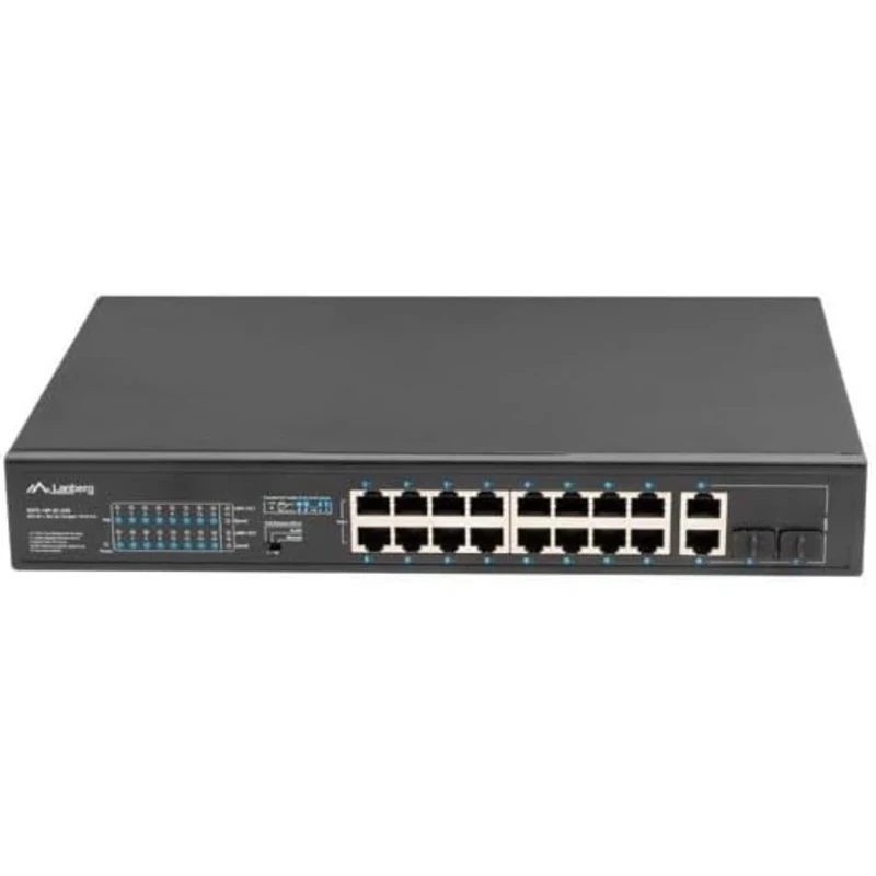 LANBERG Switch 16X 100MB Poe+/2X 1GB/1X SFP Rack 19 Inch No GESTIONADO Gigabit ETHERNET 250W