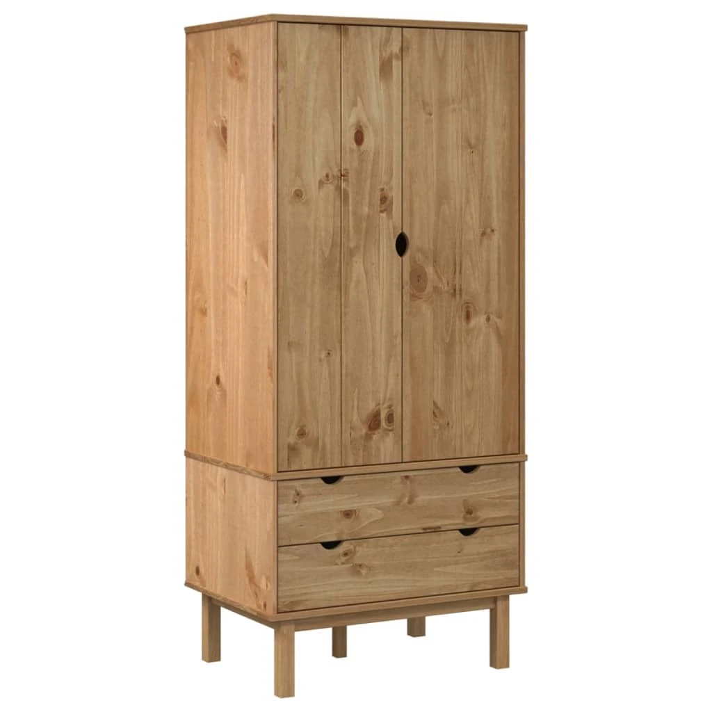 vidaXL Wardrobe OTTA 76.5x53x172 cm Solid Wood Pine Cabinet Closet Armoire