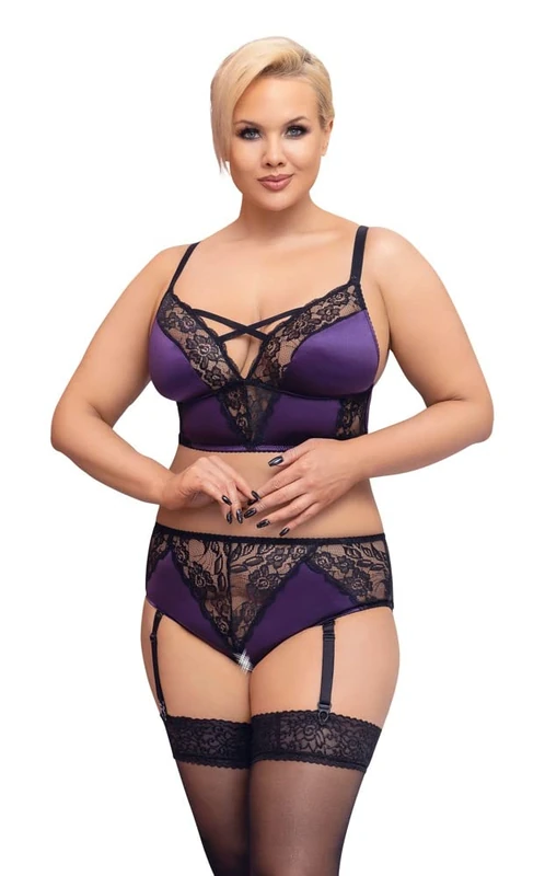 Cottelli Curves 22141134061-Lingerie Lingerie Purple 2XL