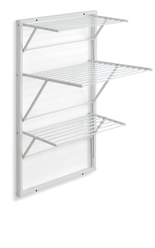 Arredamenti Italia Karim Wooden Lockable Wall Clothes Dryer 16m White Finish AR-It The Heart of Wood