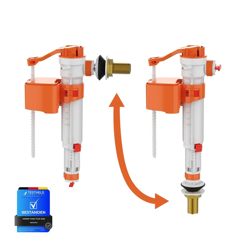 Ibergrif M20521 Bottom/Side Fill Valve - 3/8" Plastic & Brass
