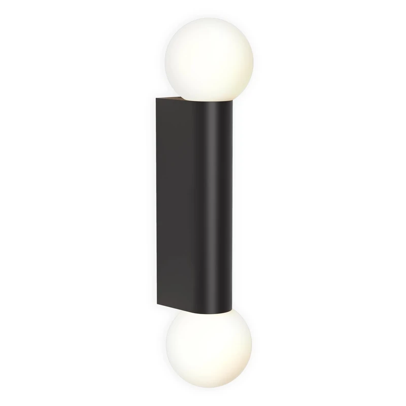 Astro Ortona Twin Bathroom Wall Light - IP44 Rated - (Matt Black), G9 Lamp, Designed in Britain - 1459006-3 Years Guarantee