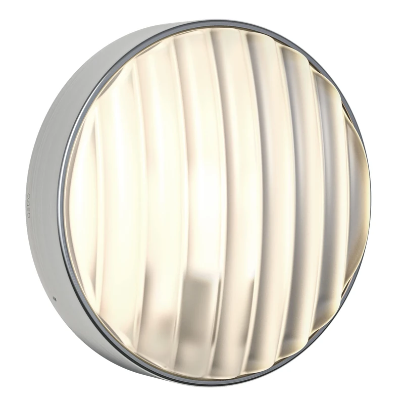 Astro Montreal Round 300 Outdoor Wall Light - IP44 Rated - (Brushed Stainless Steel), LED E27/ES Lamp, Designed in Britain - 1032012-3 Years Guarantee