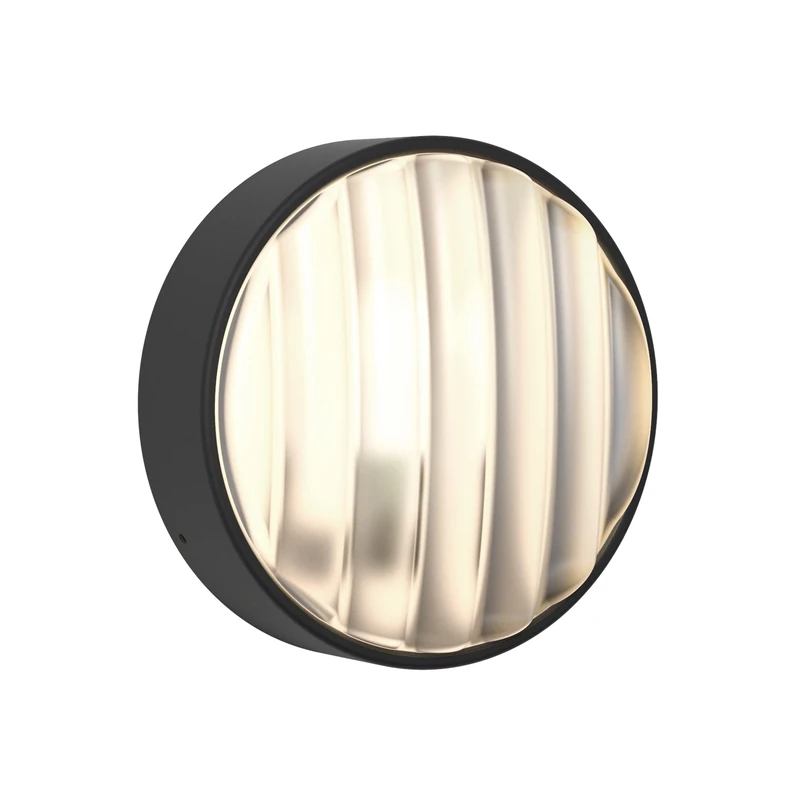 Astro Montreal Round 220 Outdoor Wall Light - IP44 Rated - (Textured Black), LED E14/SES Lamp, Designed in Britain - 1032005-3 Years Guarantee