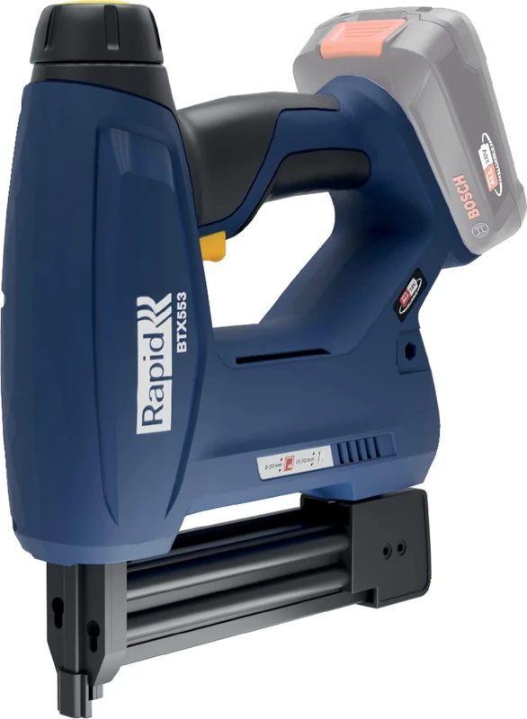 Rapid BTX553 18V Battery-Powered Staple Gun – Cordless Upholstery & Craft Stapler, No.53 Finewire Staples and No.8 Brads, Heavy Duty & Portable, Tool Only - Battery Not Included (5001509)