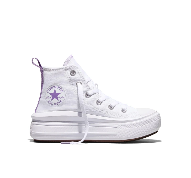 CONVERSE A03669C Chuck Taylor All Star Move Platform Men White/Pixel Purple/White UK 10.5