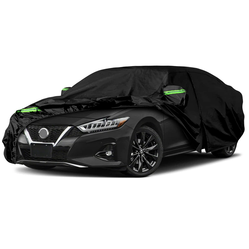 Waterproof Car Covers Replace for 1999-2023 Nissan Maxima, 6 Layers All Weather Custom-fit Car Cover with Zipper Door & Windproof Bands for Snow Rain Dust Hail Protection (Maxima)