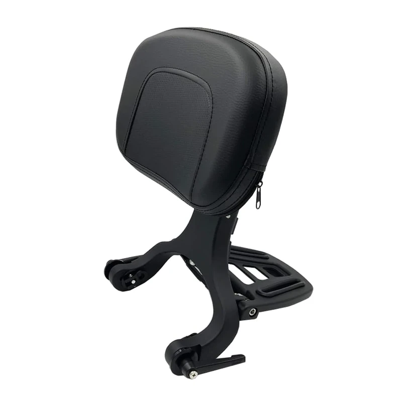 M Maintenanse Adjustable Sissy Bar Backrest With Folding Luggage Rack For Harley/Indian/BMW R18/Honda,Black