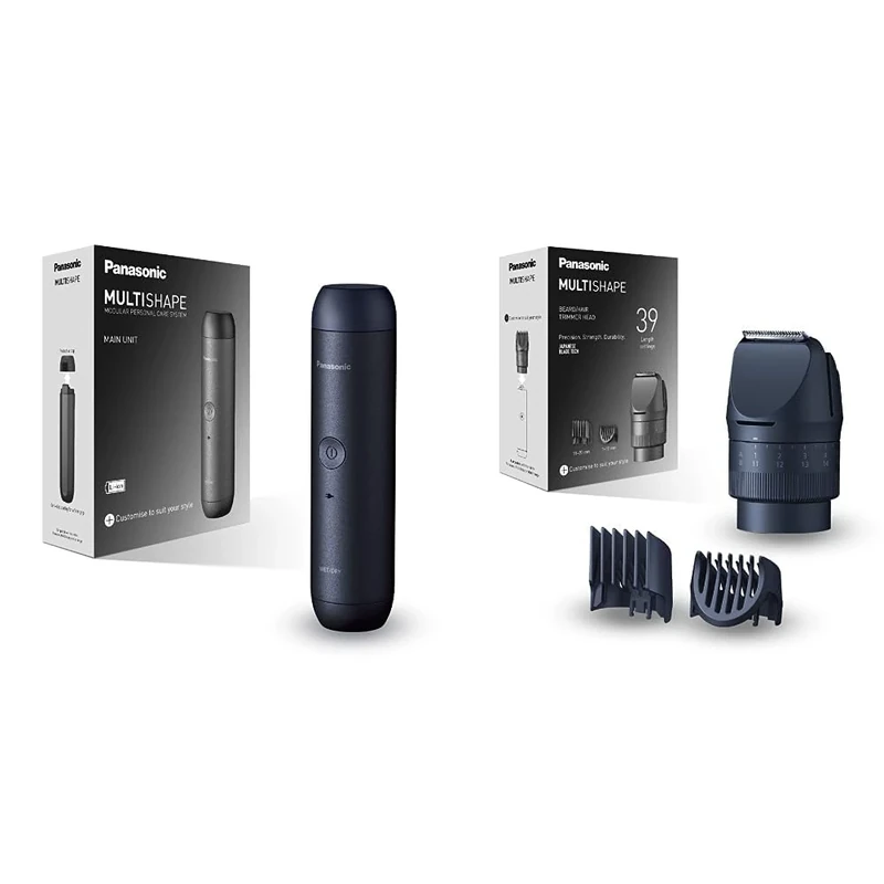 Panasonic ER-CTN1 MULTISHAPE, Wet & Dry Electrical Beard Trimmer and Hairclipper for Men, Rechargeable Li-ion Body, Modular Personal Care System